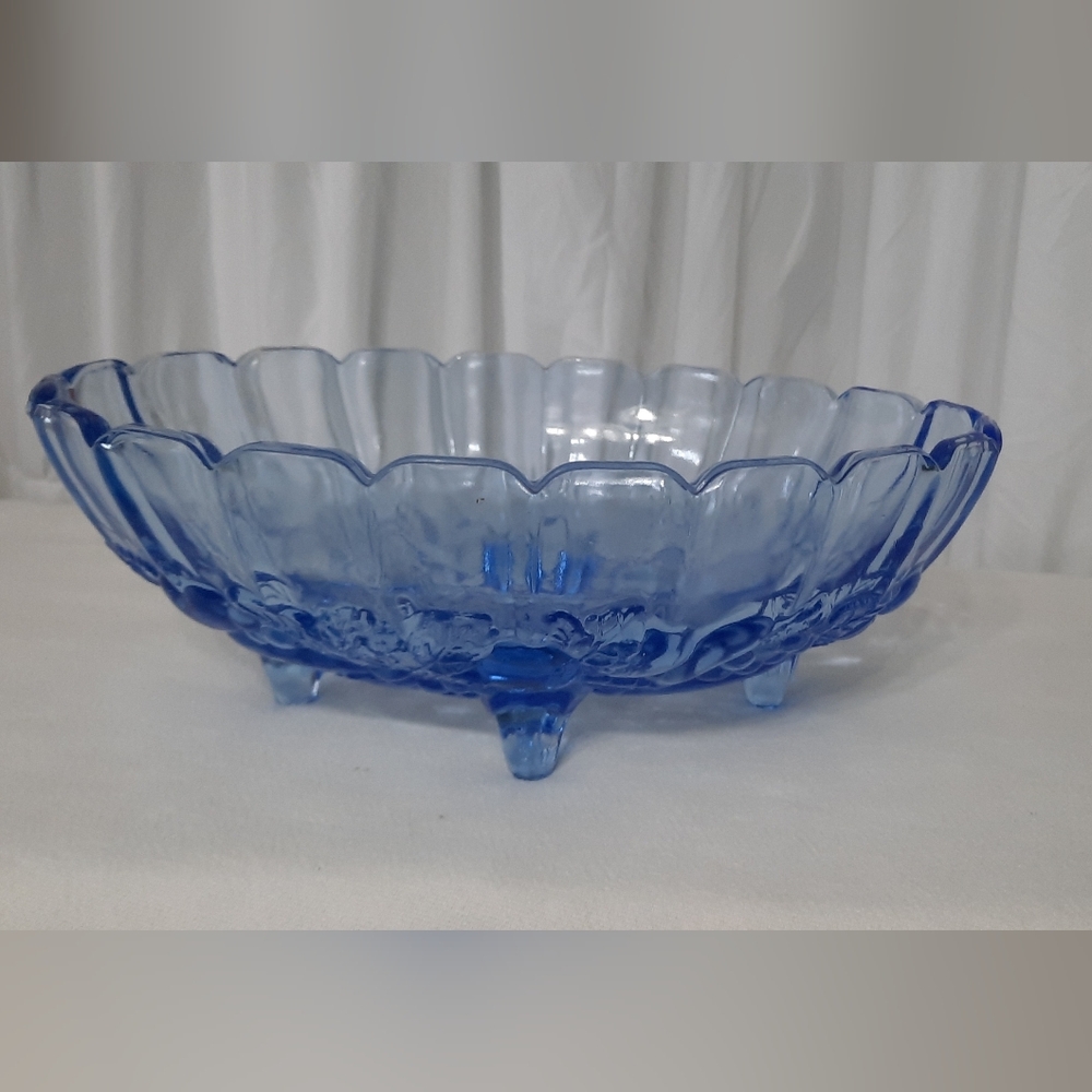 Blue Glass Decorative Bowl